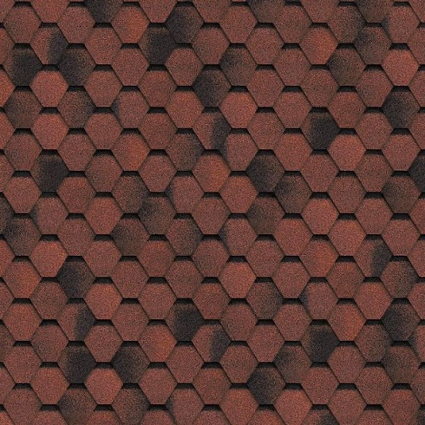 Гибкая черепица Shinglas, Финляндия, Соната, Красный цвет купить в Сургуте