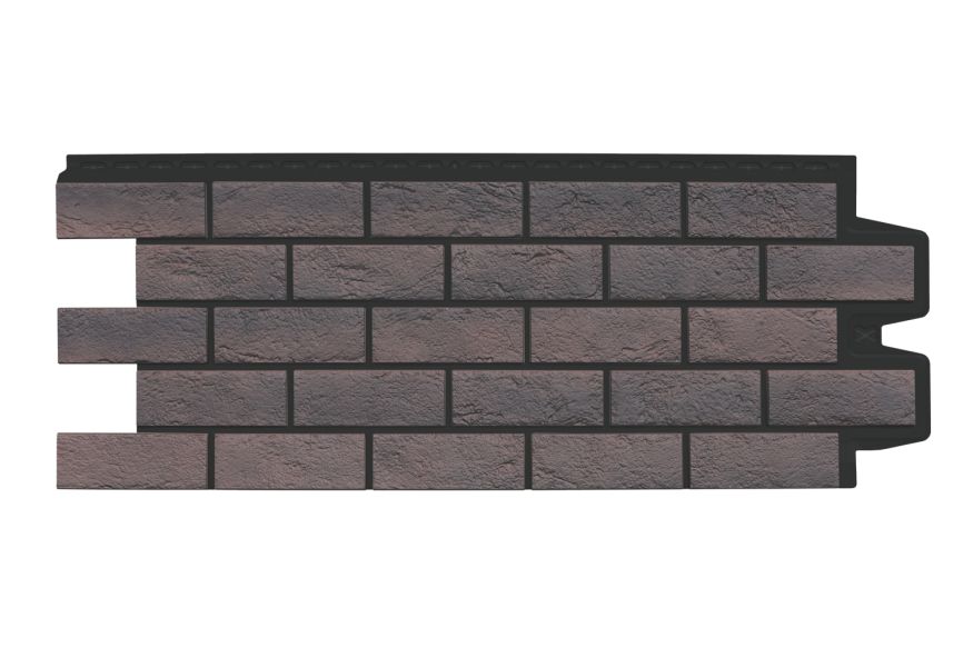Фасадная панель Grand Line, Состаренный кирпич Design Plus, Кофе (Черный шов) купить в Сургуте