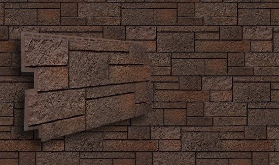 Фасадная панель VOX Sandstone (Сандстоун) в темно-коричневом цвете купить в Сургуте