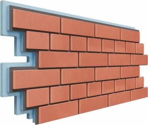 Фасадная термопанель Доломит Кирпич 40 мм, Красный купить в Сургуте