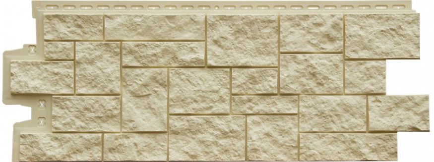 Фасадная панель Grand Line, Дикий камень Classic, Бежевый купить в Сургуте