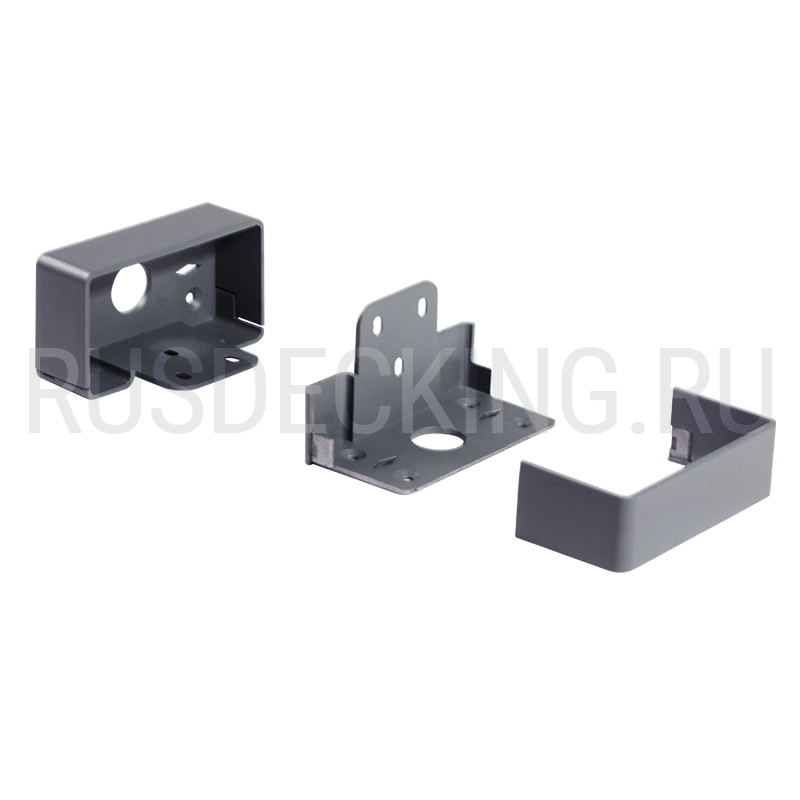 Комплект крепления перил прямое RusDecking Unodeck Серый купить в Сургуте