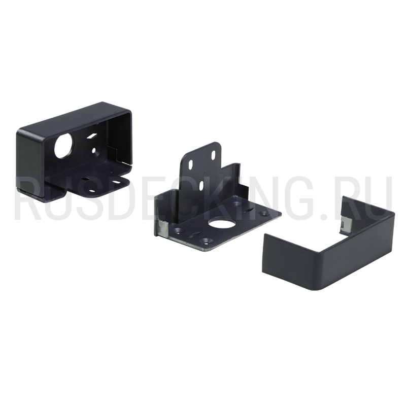 Комплект крепления перил прямое RusDecking Unodeck Графит купить в Сургуте