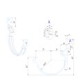 Крюк короткий усиленный модернизированный с комплектом крепления Aquasystem, RAL 9003 Белый 150/100 купить в Сургуте