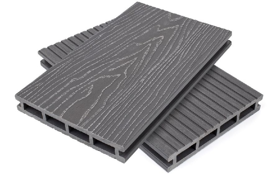 Террасная доска пустотелая ДПК NanoWood Nature 3D Серый купить в Сургуте