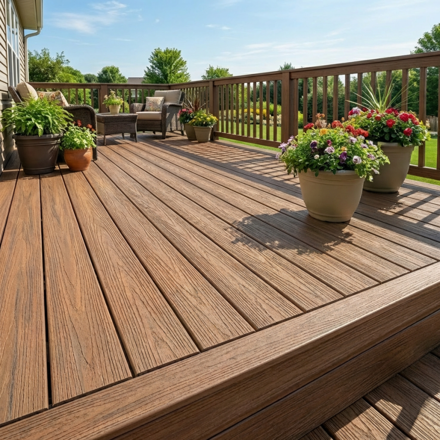 Террасная доска ДПК GardenParkett Табула, Светло-коричневый купить в Сургуте