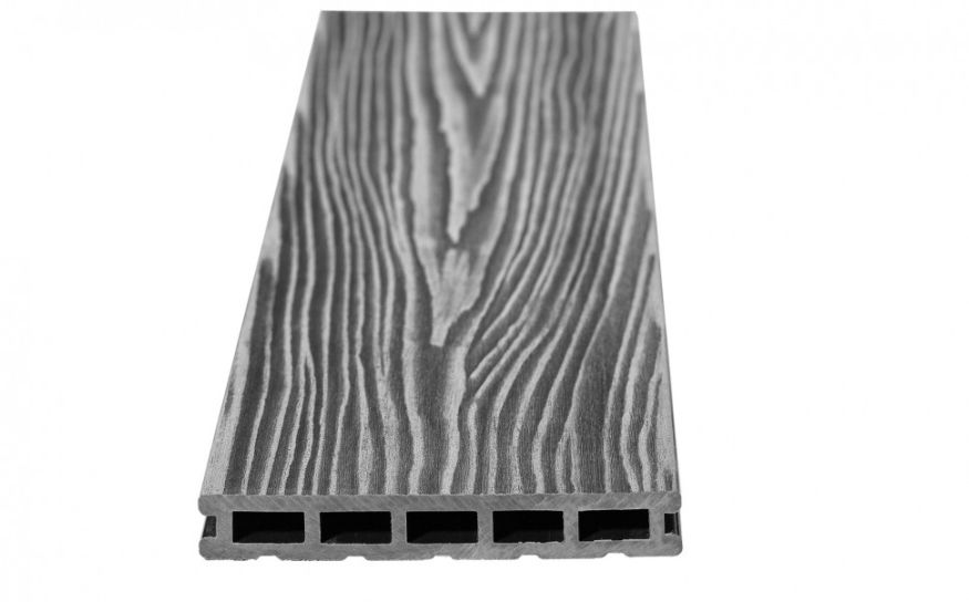 Террасная доска ДПК RusDecking Unodeck Mogano - Серый купить в Сургуте