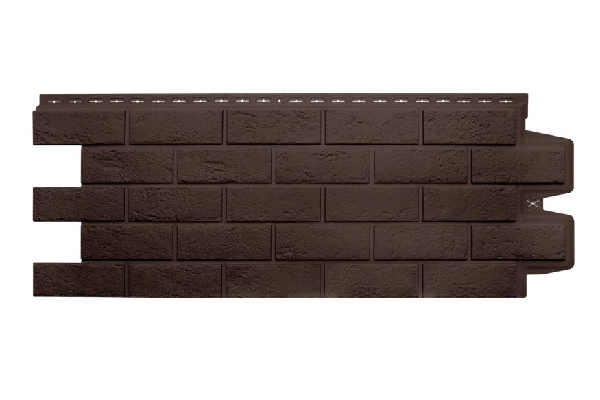 Фасадная панель Grand Line, Состаренный кирпич Classic, Шоколадный купить в Сургуте