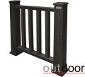 Ограждение из ДПК Outdoor Classic 3D STORM черного цвета купить в Сургуте