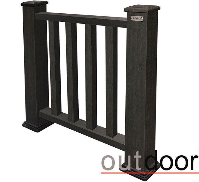 Ограждение из ДПК Outdoor Classic 3D STORM черного цвета купить в Сургуте
