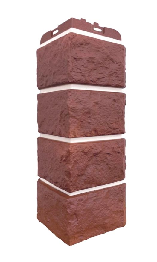 Угол наружный Grand Line, Колотый Камень Design Plus, Корица (белый шов) купить в Сургуте