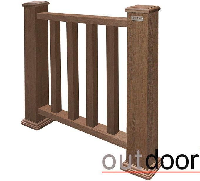 Ограждение из ДПК Outdoor Classic 3D STORM в коричневом миксе. купить в Сургуте