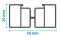Алюминиевая несущая лага KRONEX 50x25x3000 мм купить в Сургуте