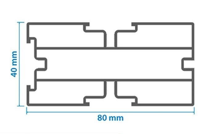 Алюминиевая лага KRONEX 80x40x3000 мм конструктивная купить в Сургуте