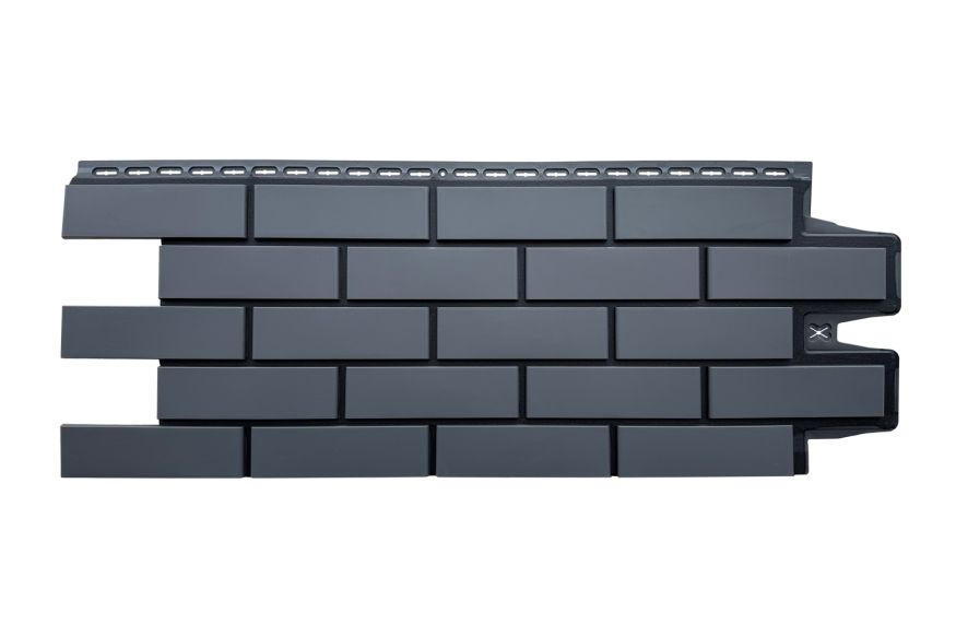 Фасадные панели Grand Line, Клинкерный кирпич Design, Графит, шов RAL 9005 купить в Сургуте