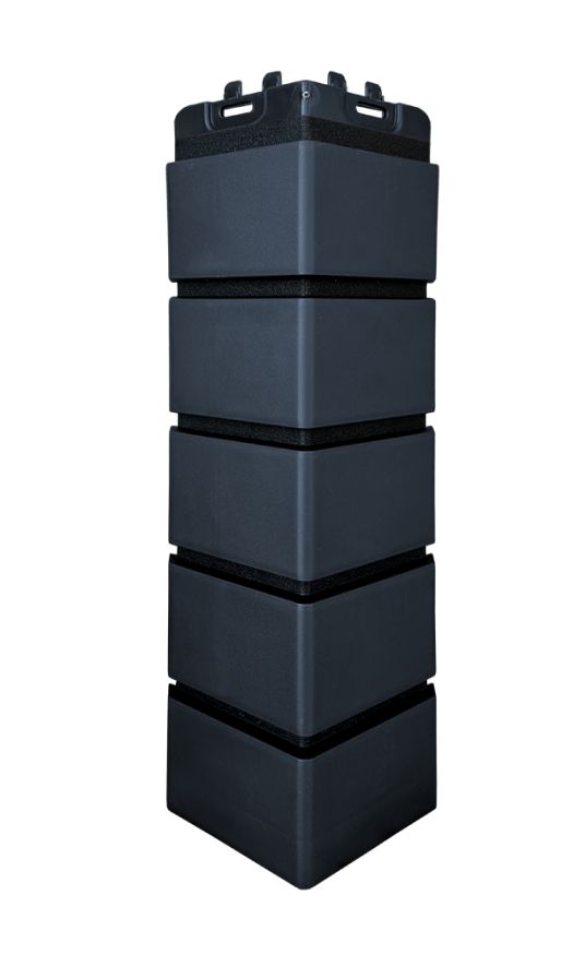Угол наружный Grand Line, Клинкерный кирпич Design, Графит, шов RAL 9005 купить в Сургуте