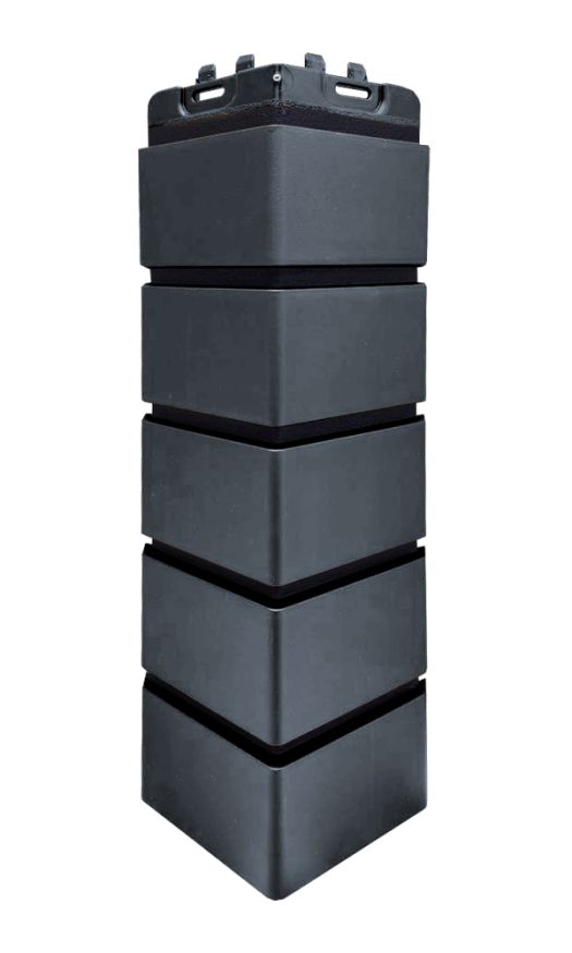 Угол наружный Grand Line, Состаренный кирпич Design, Графит, шов RAL 9005 купить в Сургуте
