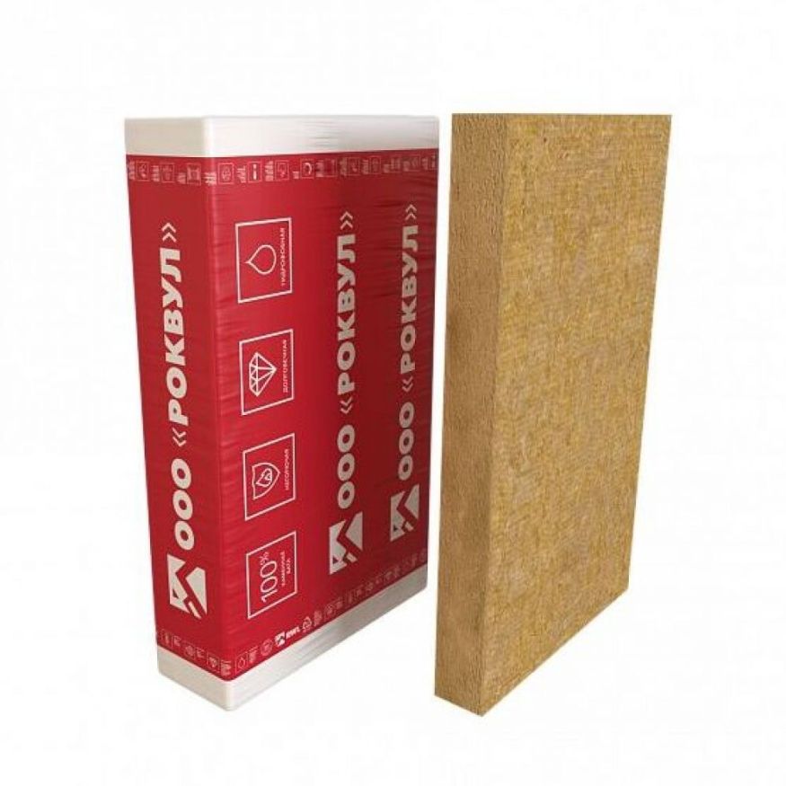 Утеплитель Rockwool Фасад Баттс ОПТИМА 100мм, 2 плиты, 1.44м2, 600х1200мм, 0.144м3 Rockwool купить в Сургуте