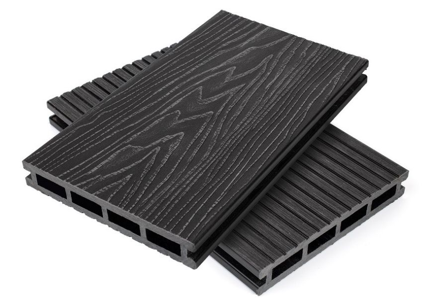 Террасная доска пустотелая ДПК NanoWood Nature 3D Графит купить в Сургуте
