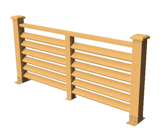 Декоративное ограждение из ДПК GRINDERDECO Босфор цвет песчаник купить в Сургуте