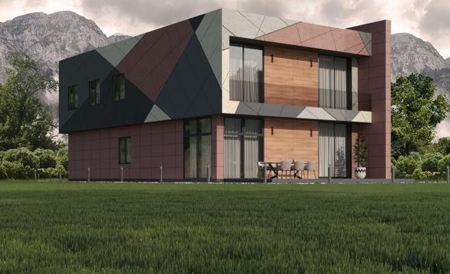Фиброцементные панели Roofas COLOR Line Красный купить в Сургуте