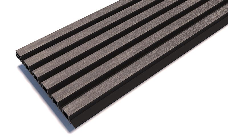 Реечные панели Woodwex, Lines Ultra, Smoke gray купить в Сургуте