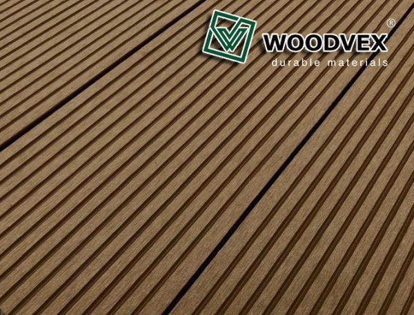 Террасная доска WOODVEX Select из ДПК темно-коричневого цвета купить в Сургуте