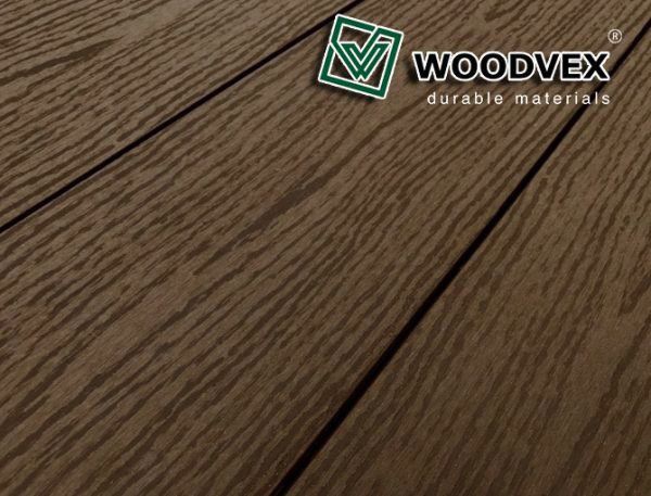 Террасная доска WOODVEX Select из ДПК темно-коричневого цвета купить в Сургуте